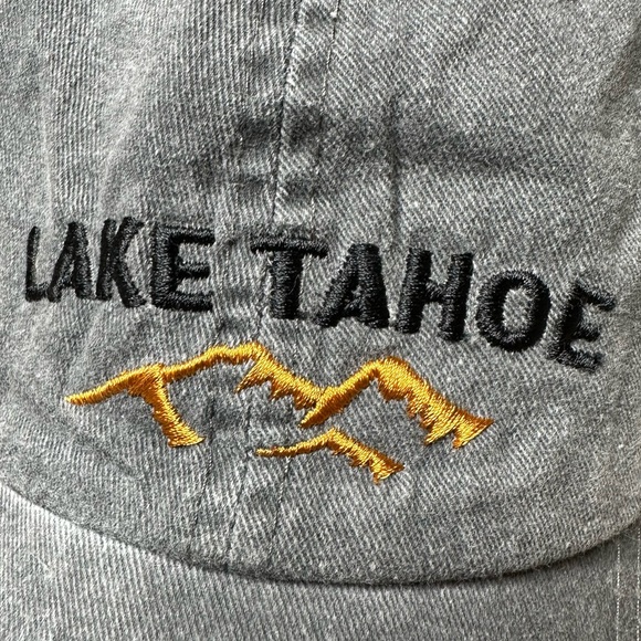 Youth Lake Tahoe Embroidered Mile High Mountains Dad Cap Grey Unisex Kid’s OS - Picture 4 of 9
